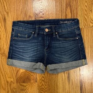 NWOT Blank NYC Dark Blue Rolled Hem Jean Shorts
